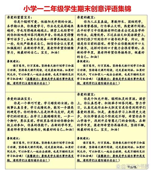 小学五年级学生期末评语