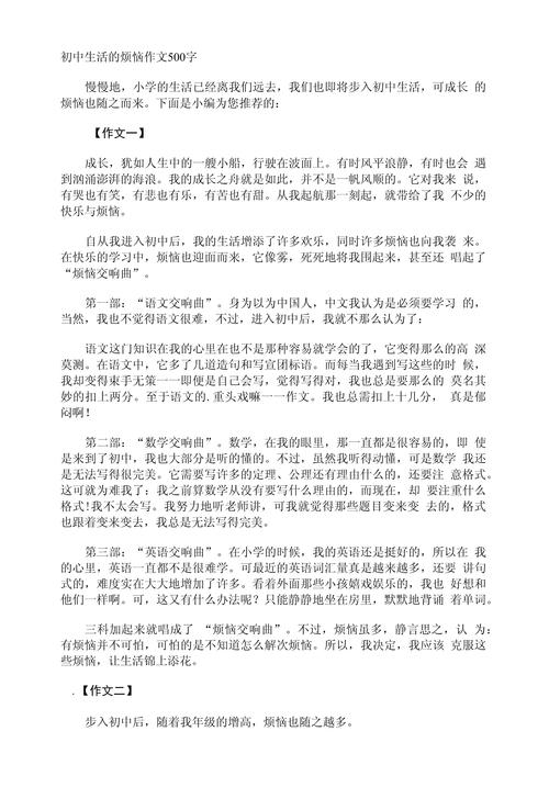 初中500字暑假的烦恼