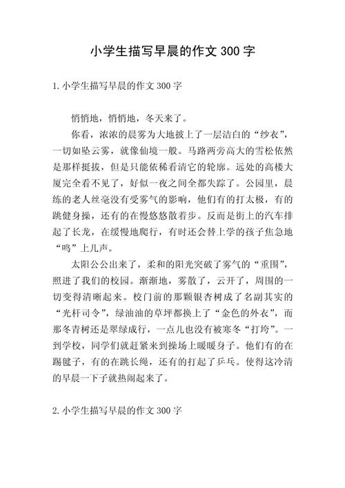 小学生作文300字大全
