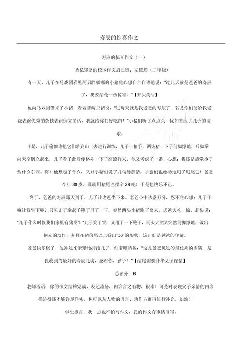 惊喜的作文800字初中