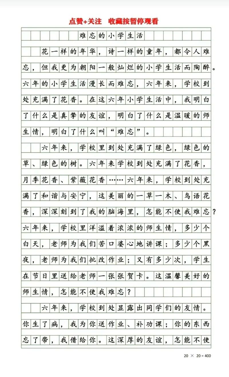 小学的生活作文600字