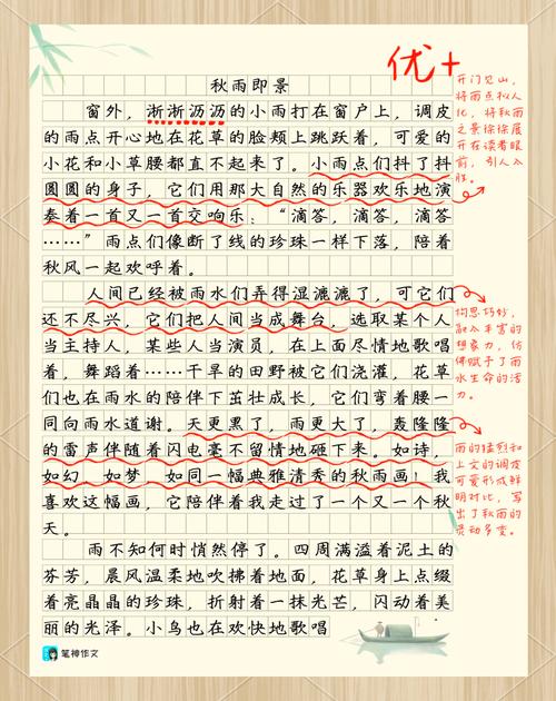 秋雨的初中作文700字