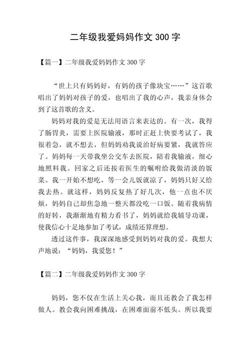 小学二年级作文300字