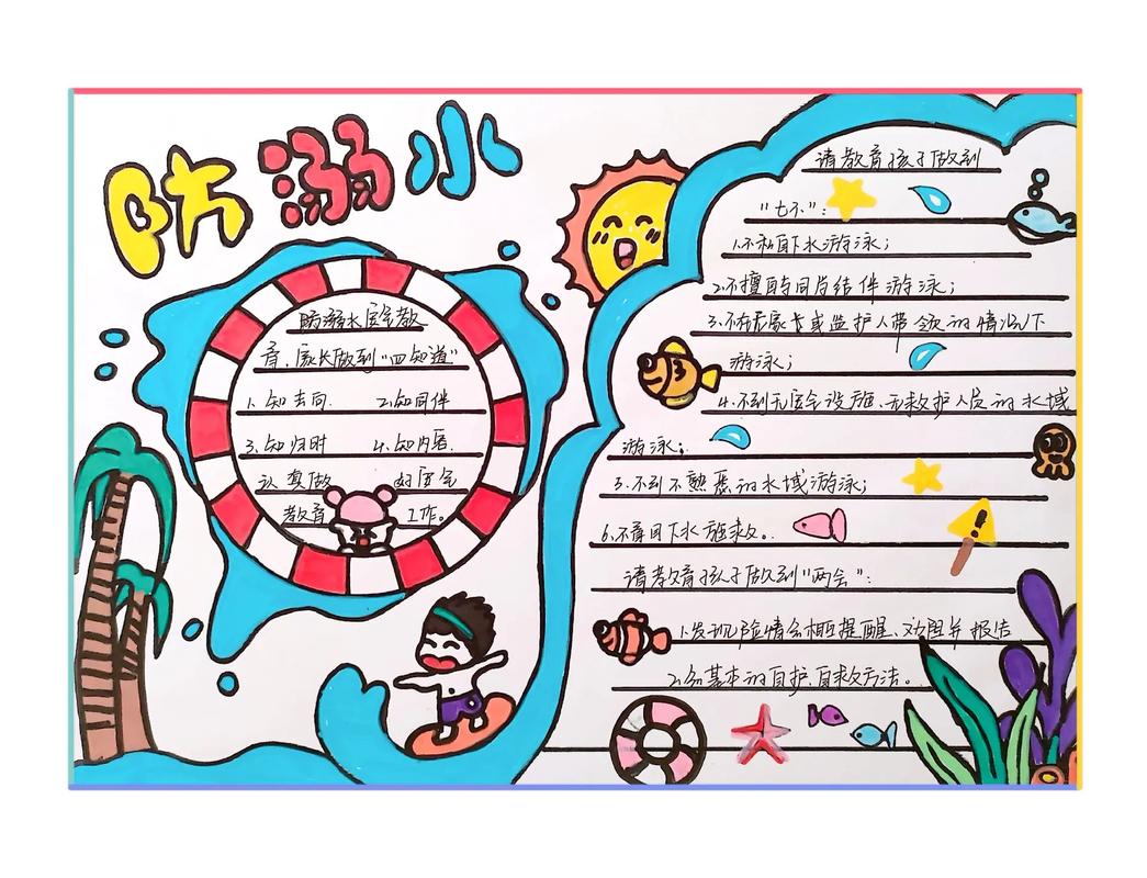 小学生防溺水手抄报大全