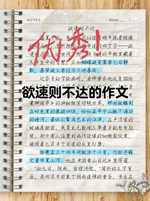 初中作文《欲速则不达》