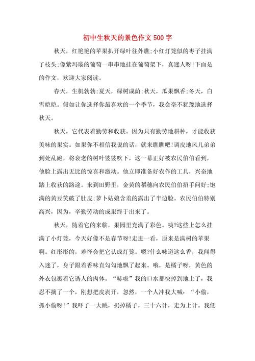 好作文500字初中作文