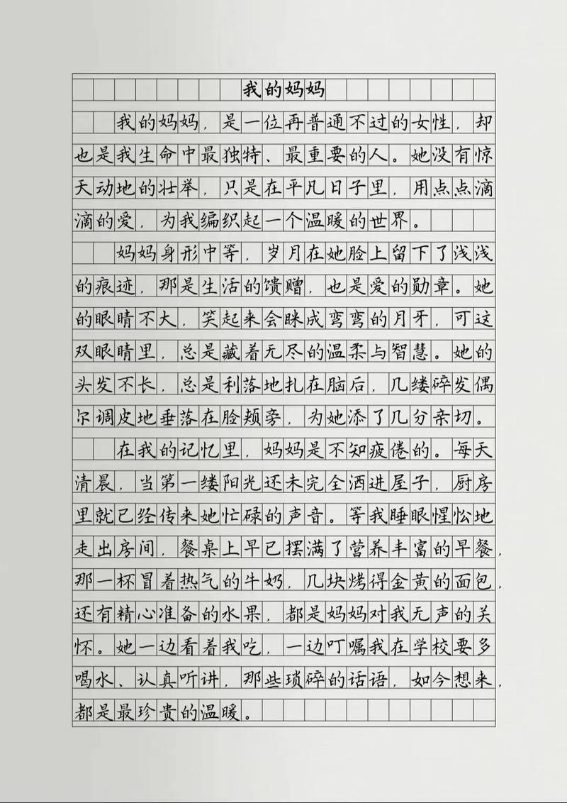 我的妈妈作文700初中