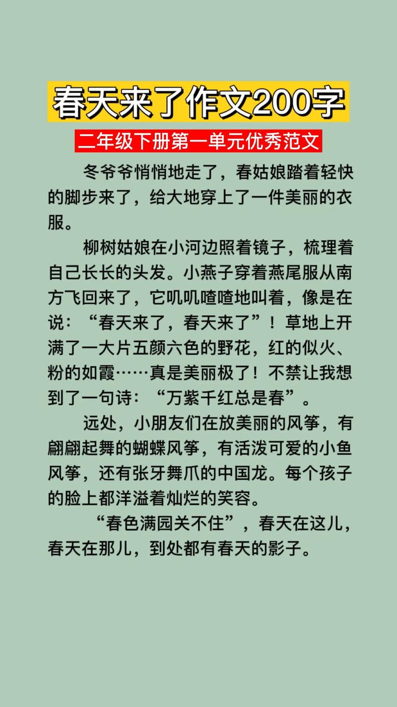 小学二年级200字作文