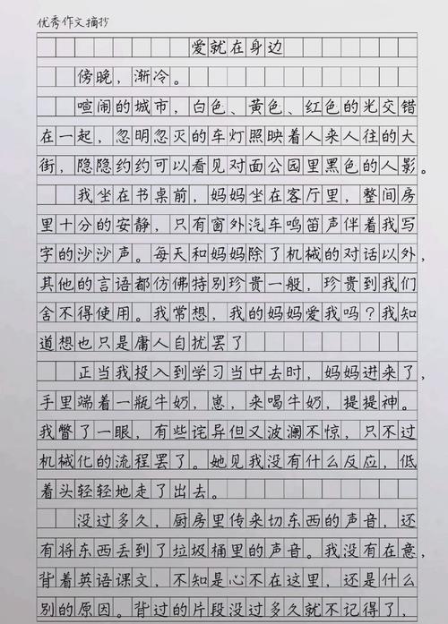 我在你身边作文初中作文