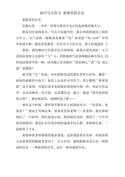 写人作文初中优秀500