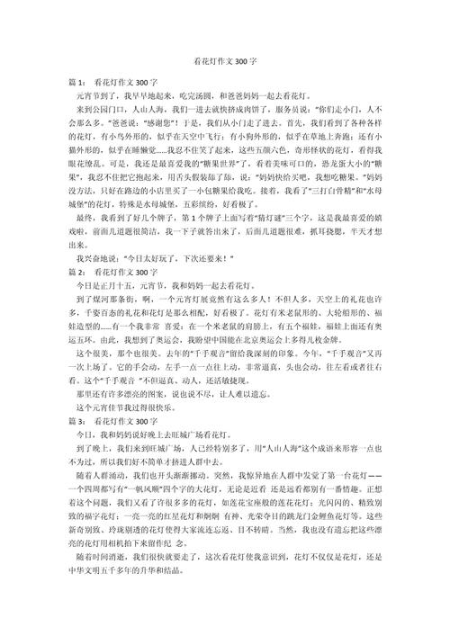 正月15看花灯作文初中