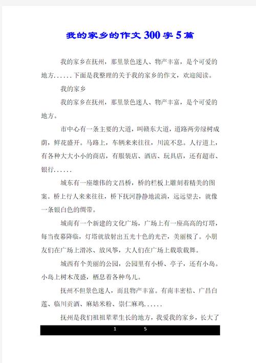 初中我眼中的乡村300