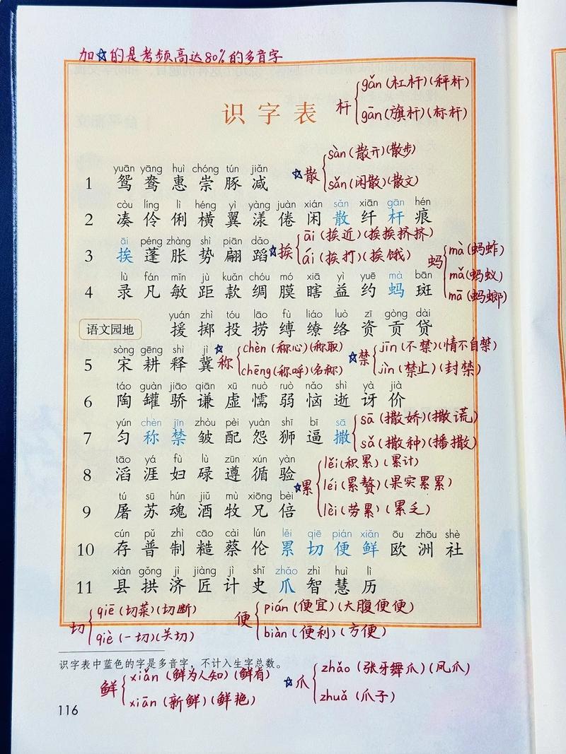 小学语文三年级下册生字