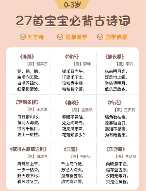 唐诗 五言 幼儿早教