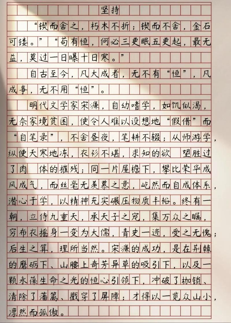 我本来可以坚持初中作文