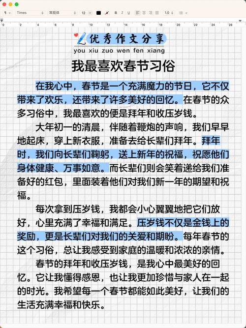 过年的作文400字初中