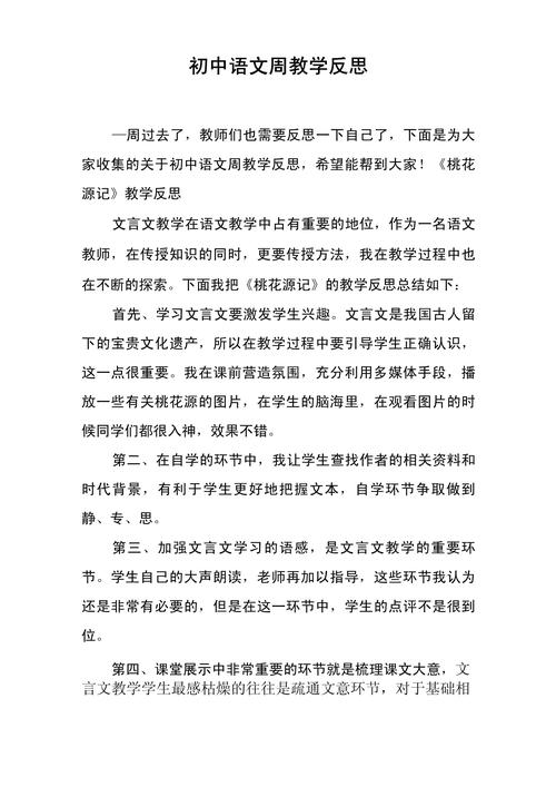 初中语文2000字反思