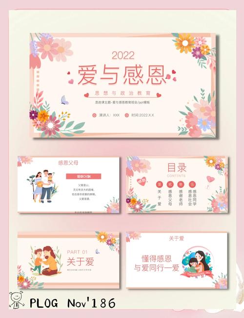 小学感恩主题班会ppt