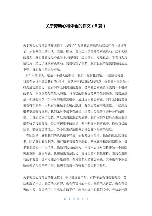 初中劳动的体会500字