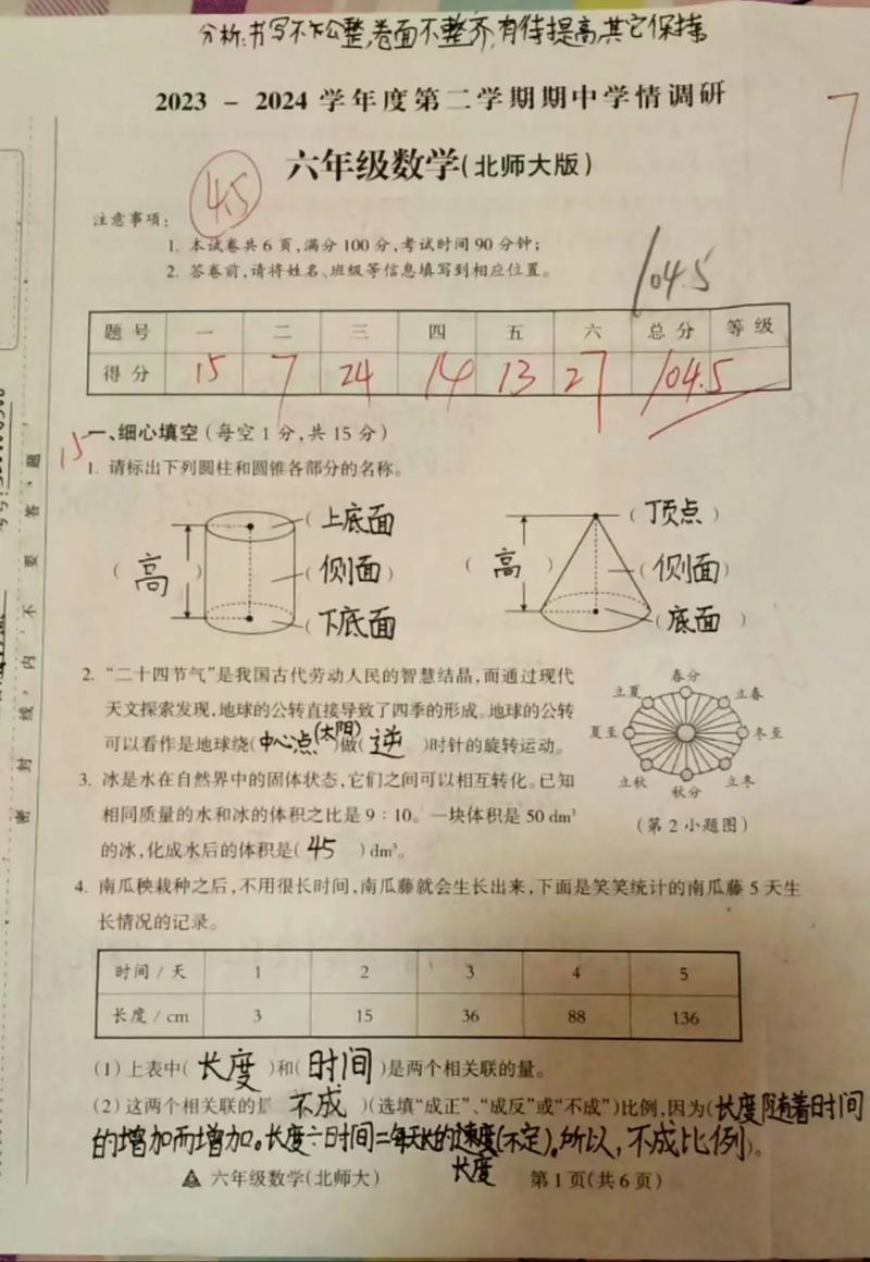 小学数学经常打满分初中
