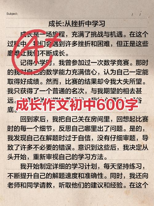 初中作文600字写多久