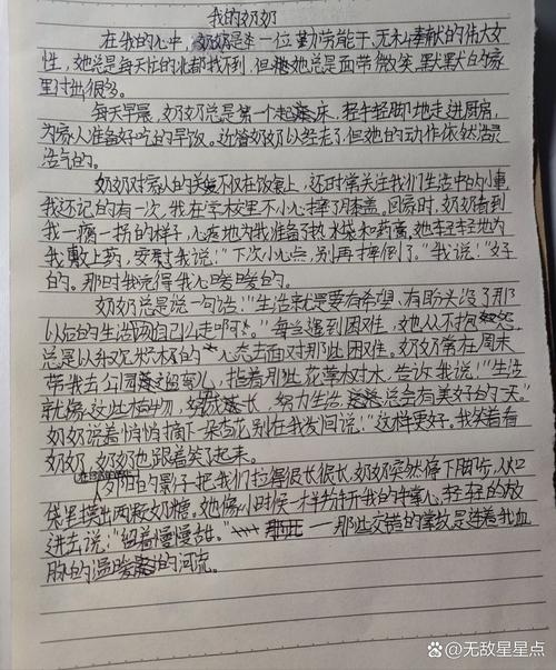 初中我的奶奶作文700