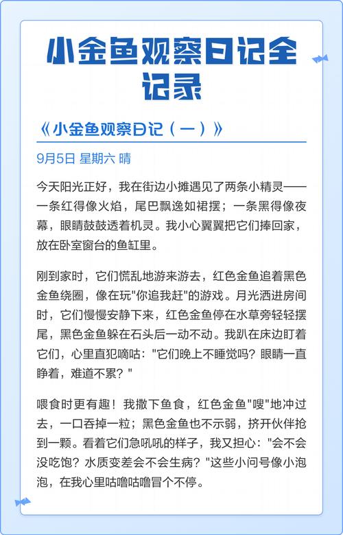小金鱼日记300字初中