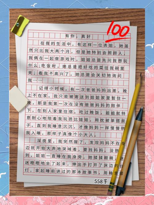 关于照顾姐姐的作文初中