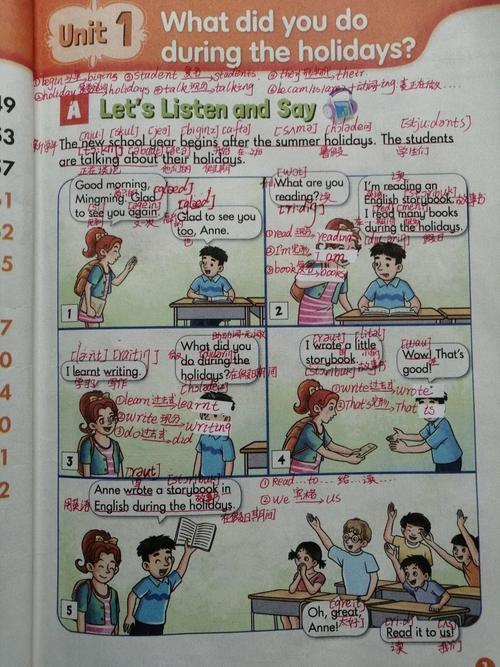 小学六年级英语第一单元