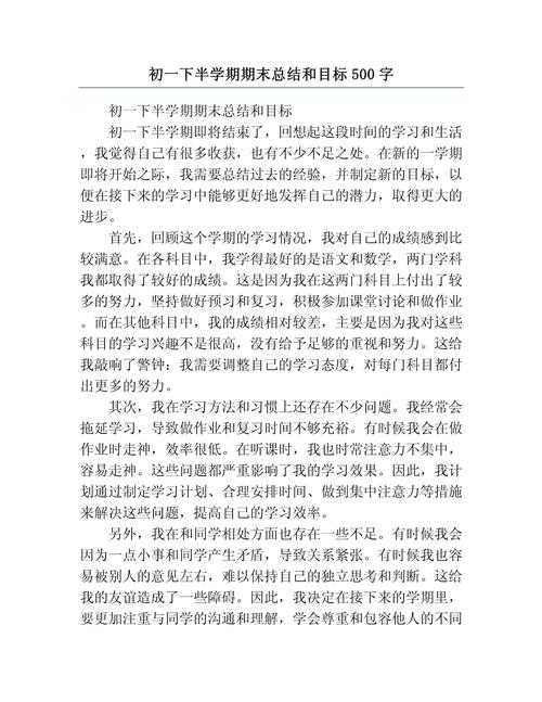 步入初中的规划500字