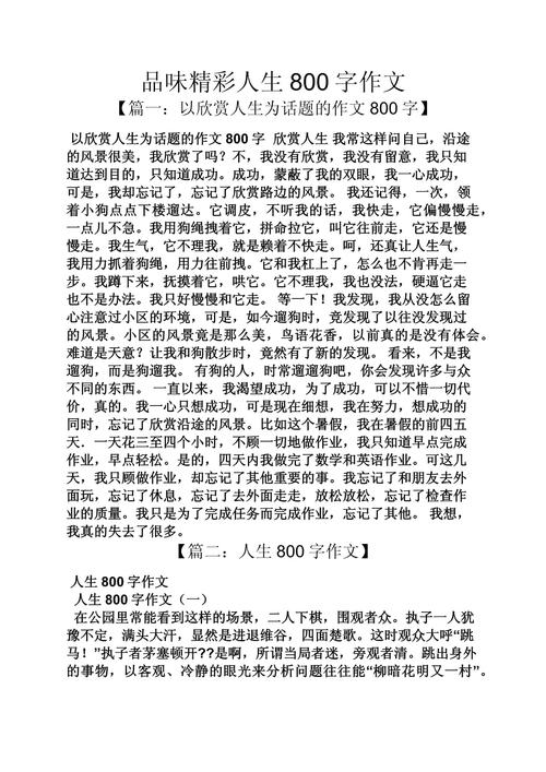 品人生初中作文700字