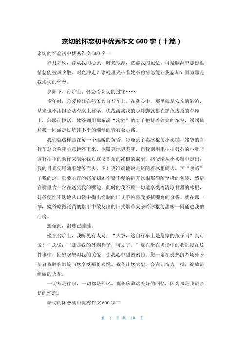 怀恋初中的作文600字