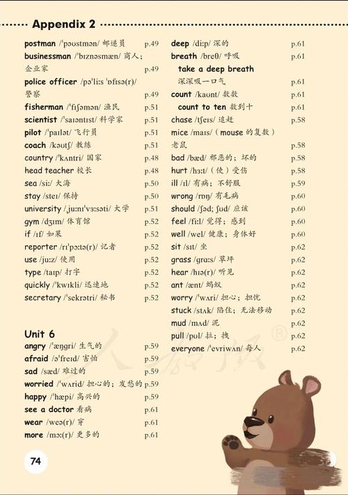 小学六年级英语上册单词