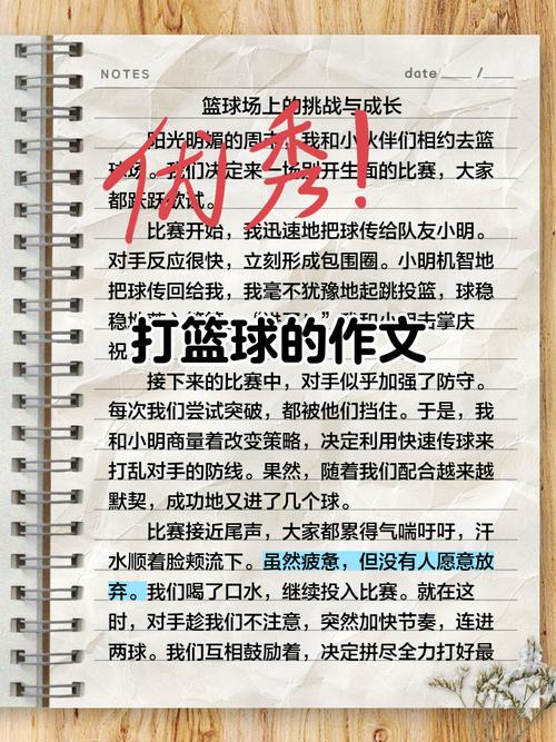 初中作文 我喜欢打篮球