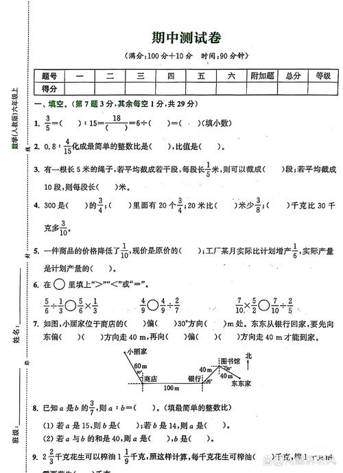 小学数学六年级上册试卷