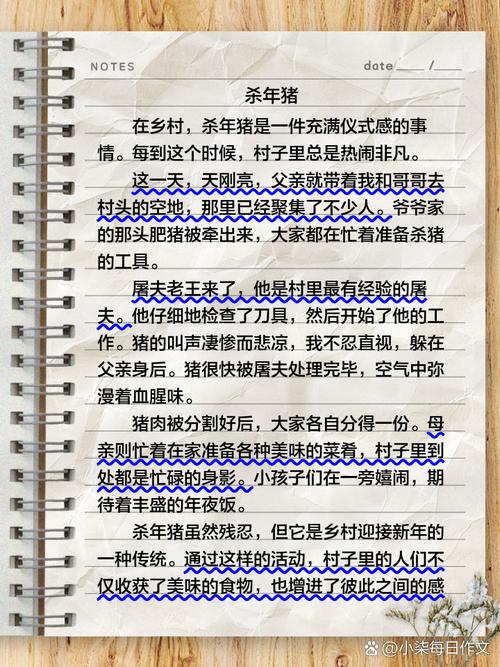 作文杀年猪600字初中