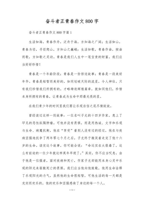 奋斗的作文700字初中