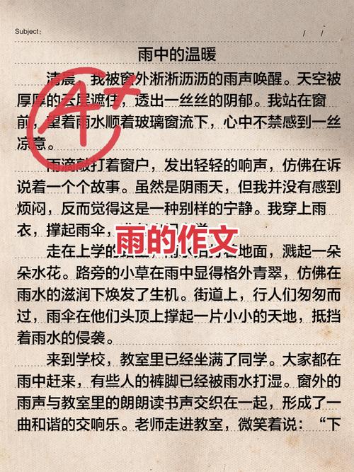 夏天的雨初中作文750