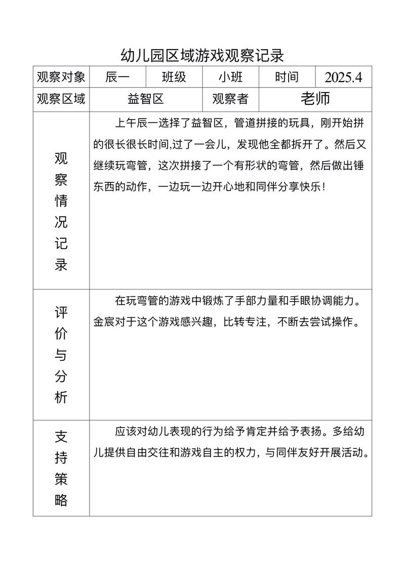 03早教活动观察记录