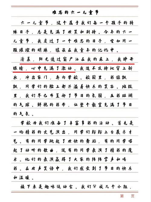 初中作文 记忆中的六一