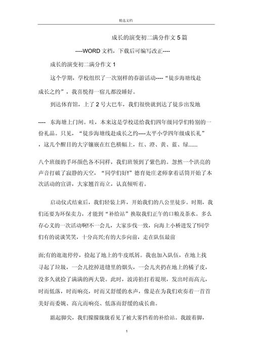 成长的过程500字初中