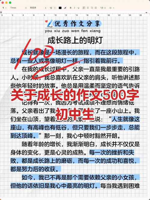 成长的过程500字初中