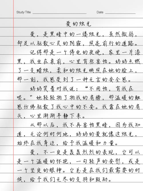 以爱为主题400 初中