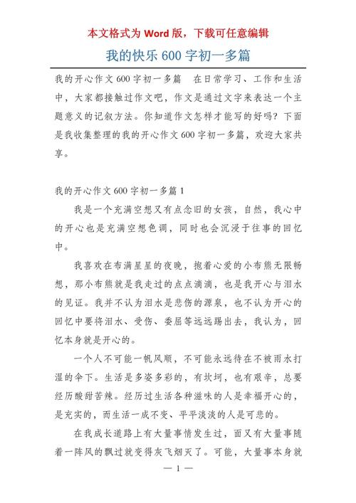 我的快乐作文初中700