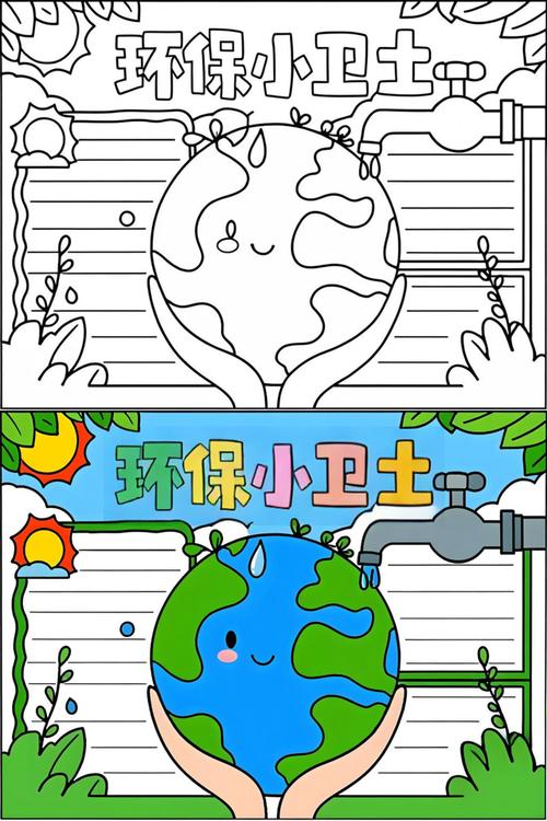 小学生环境卫生手抄报