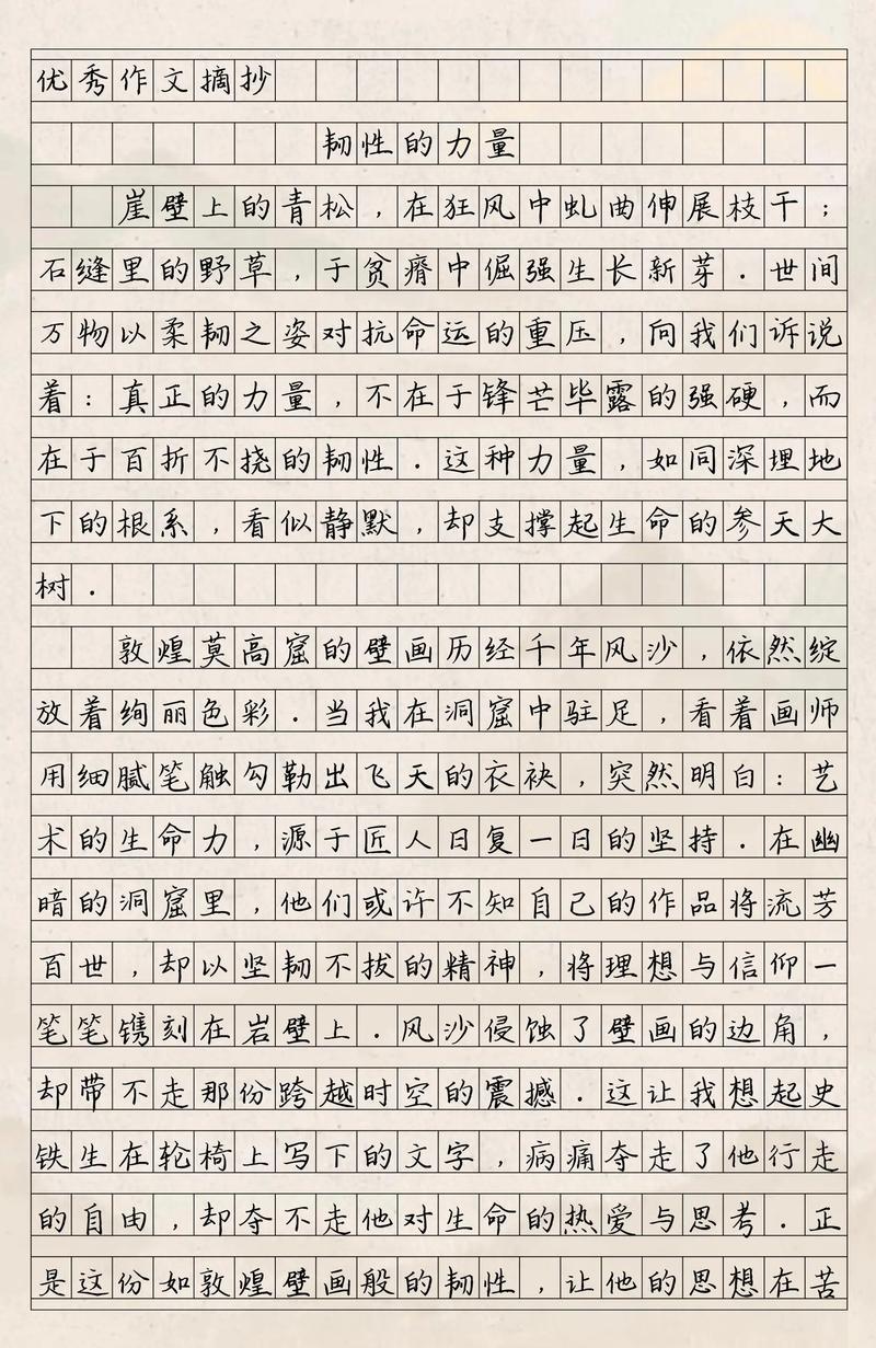 初中力量的作文500字