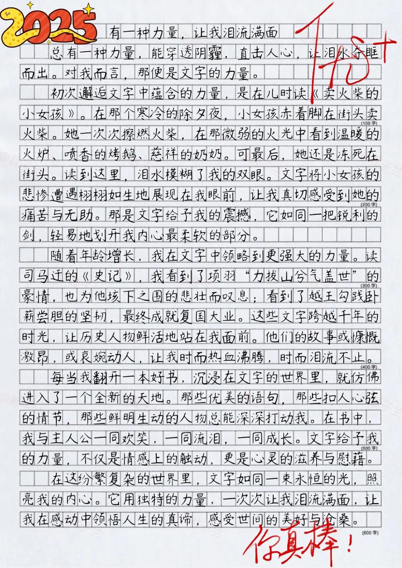 初中力量的作文500字