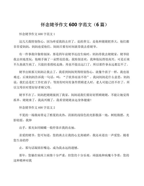 怀念作文600作文初中