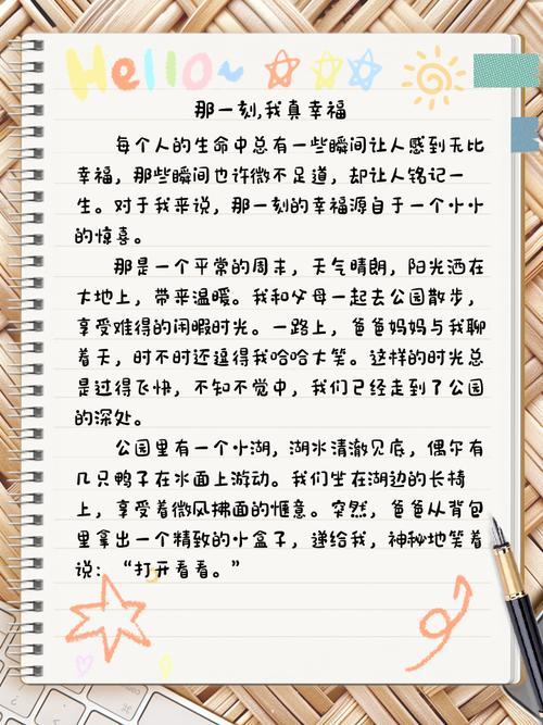 我真幸福作文初中700