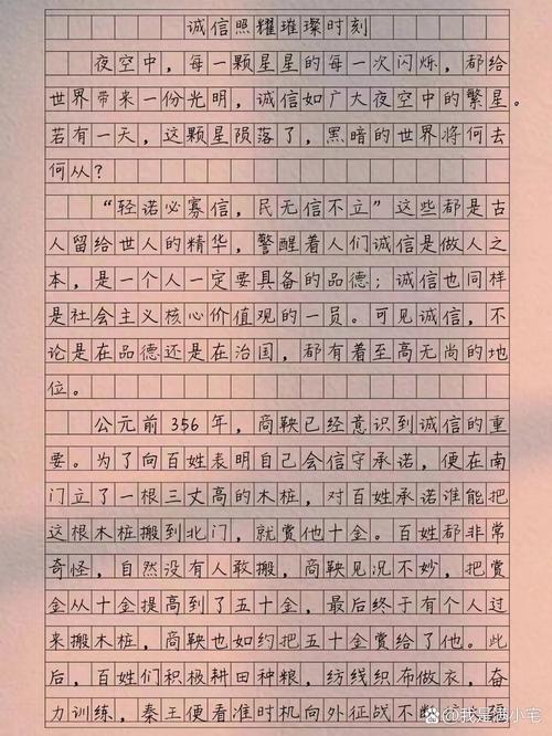 讲诚信作文800字初中